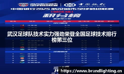 武汉足球队技术实力强劲荣登全国足球技术排行榜第三位